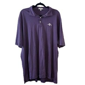 Peter Millar Blue Burnt Orange Mens Polo Golf Shirt Pima Cotton Size‎ XXL